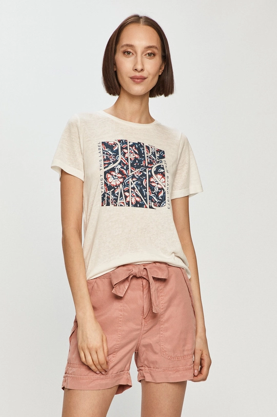 biały Pepe Jeans T-shirt Damski