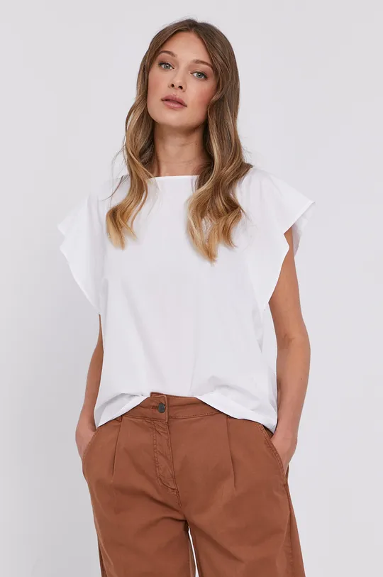 білий Бавовняна блузка MAX&Co. Жіночий