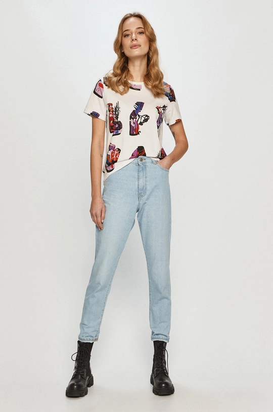 Desigual - T-shirt 21SWTKCP biały