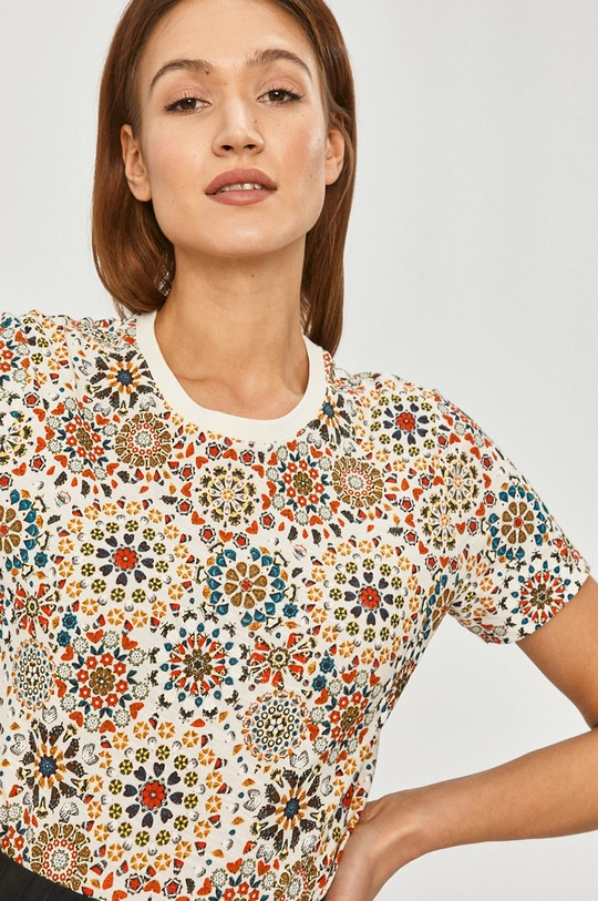 biały Desigual - T-shirt 21SWTKBF