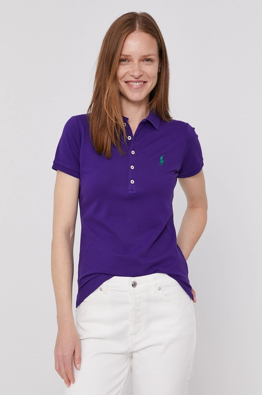 fioletowy Polo Ralph Lauren - T-shirt 211505654060 Damski