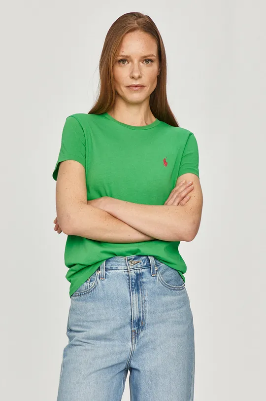zielony Polo Ralph Lauren - T-shirt 211734144042 Damski