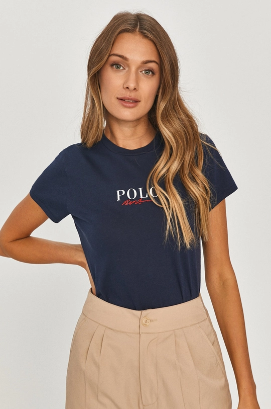 granatowy Polo Ralph Lauren - T-shirt 211838118002