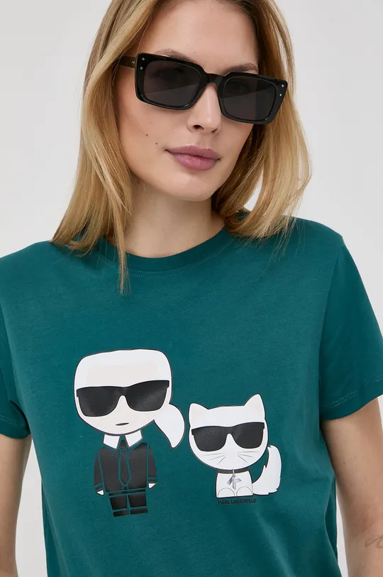 πράσινο Μπλουζάκι Karl Lagerfeld