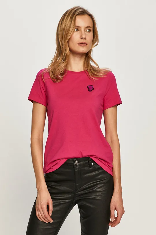 różowy Karl Lagerfeld - T-shirt 210W1702 Damski