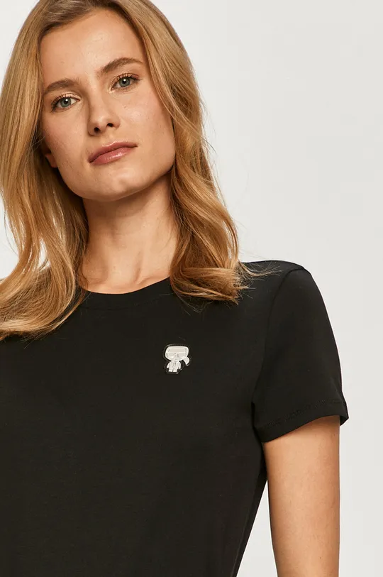 czarny Karl Lagerfeld - T-shirt 210W1702