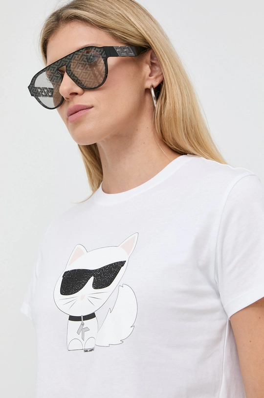 fehér Karl Lagerfeld t-shirt