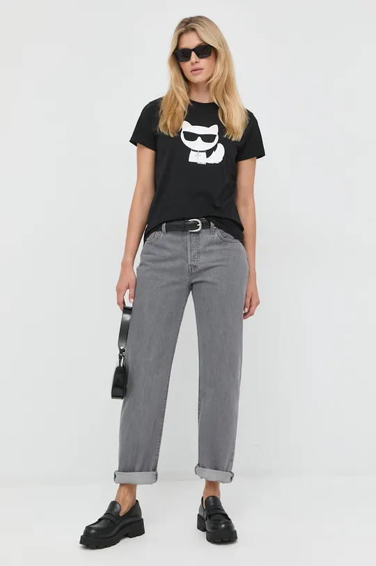 Karl Lagerfeld - T-shirt 210W1723 czarny