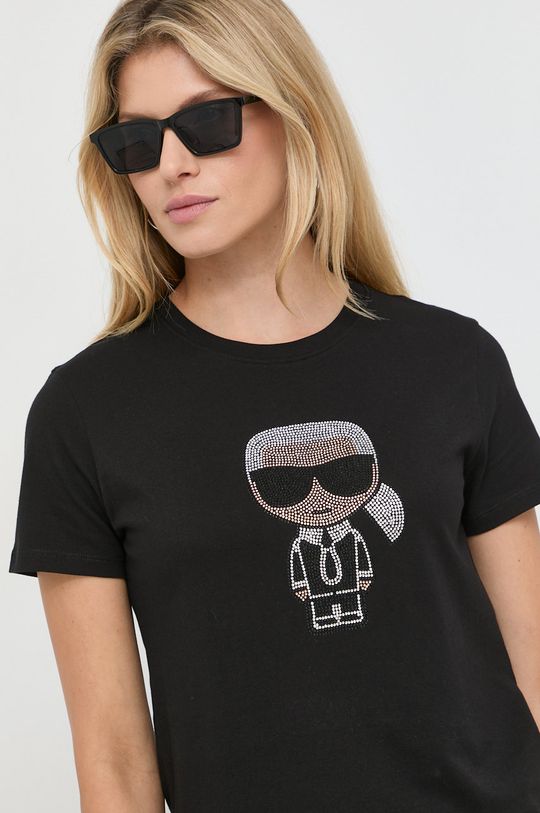 czarny Karl Lagerfeld - T-shirt 210W1726
