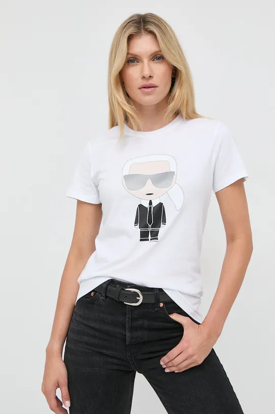 Karl Lagerfeld - T-shirt 210W1721 100 % Bawełna organiczna