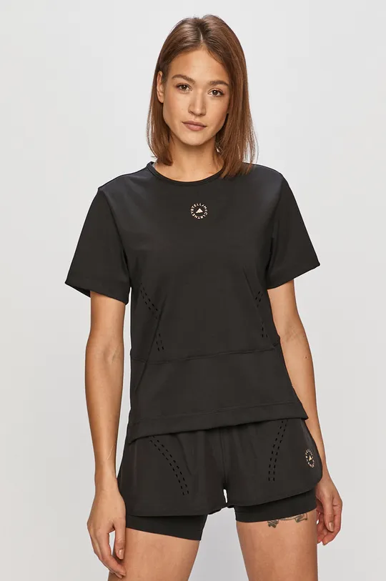 czarny adidas by Stella McCartney - T-shirt FU1585 Damski