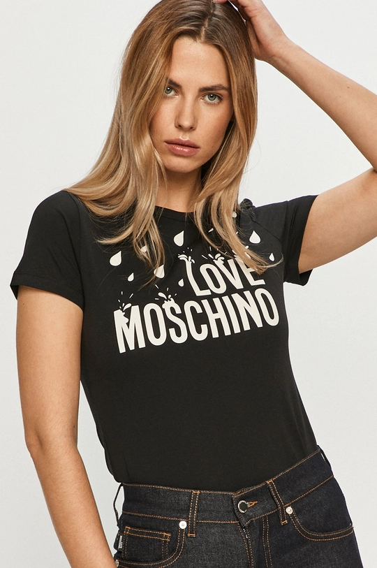 czarny Love Moschino - T-shirt