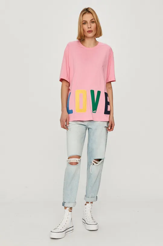 Love Moschino - T-shirt różowy