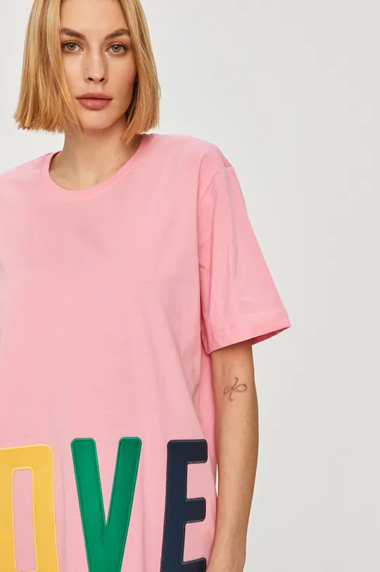 różowy Love Moschino - T-shirt