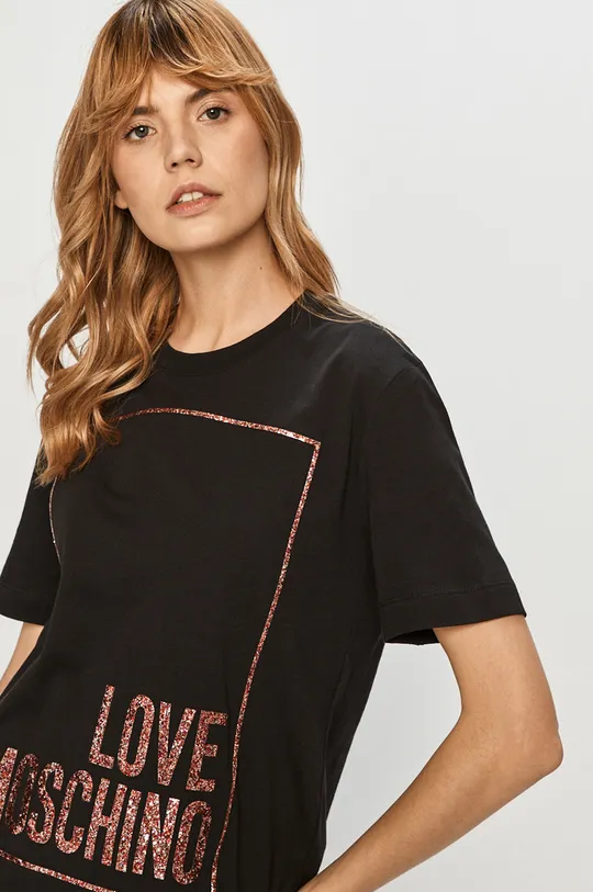 czarny Love Moschino - T-shirt