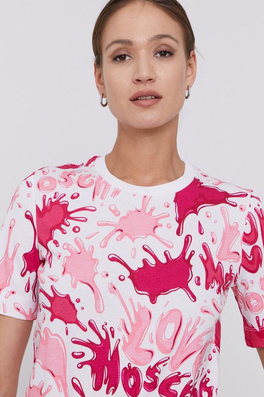 różowy Love Moschino T-shirt