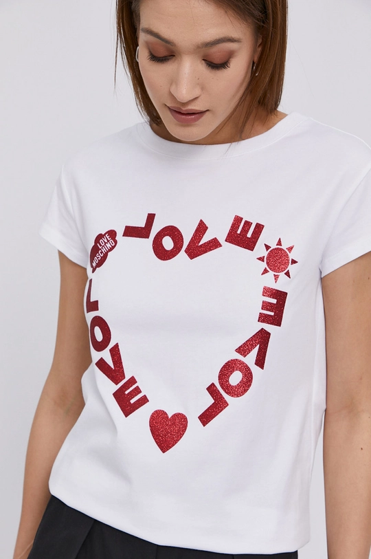 fehér Love Moschino t-shirt