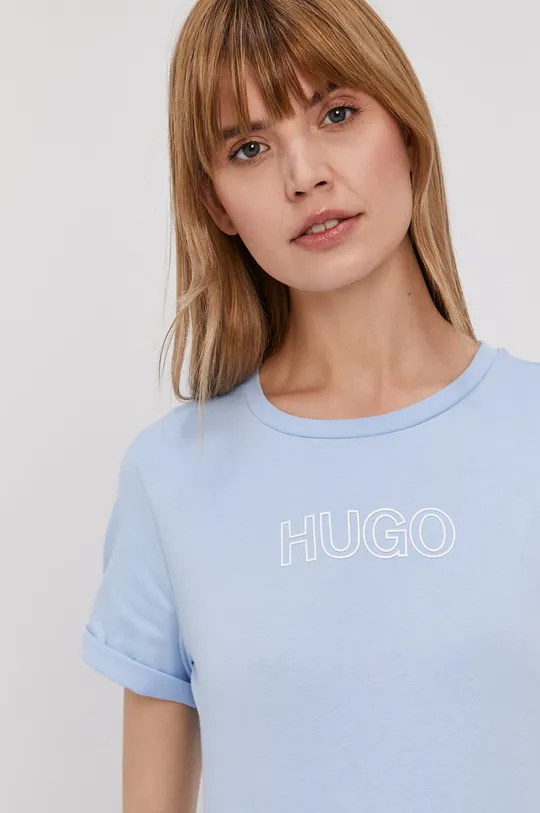 niebieski Hugo - T-shirt 50447853 Damski