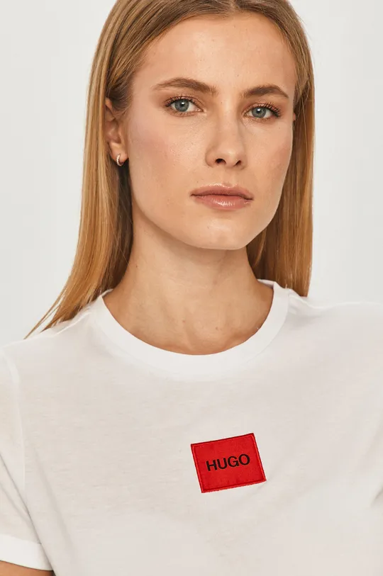 biały Hugo T-shirt bawełniany 50456008