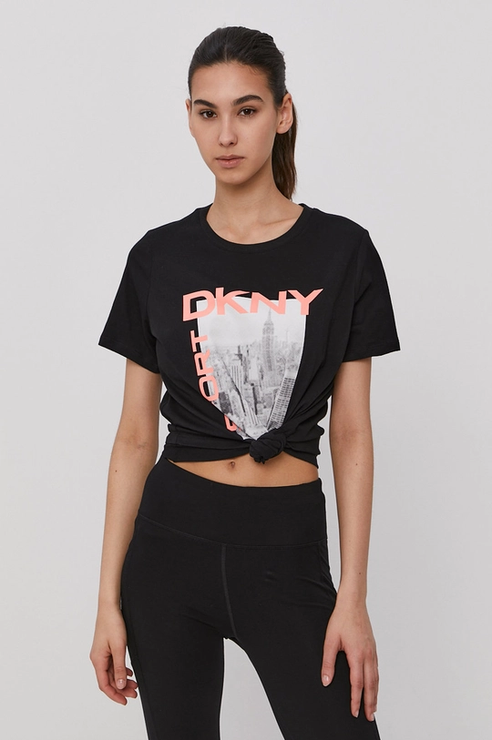 czarny Dkny T-shirt DP1T7864 Damski