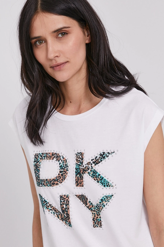 biały Dkny T-shirt P1AUJINX