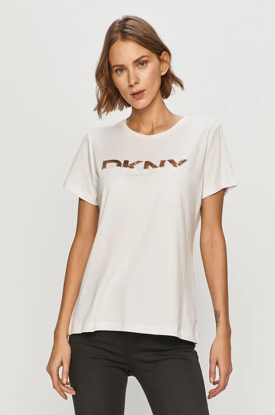 biały Dkny - T-shirt P0JWSDNA Damski