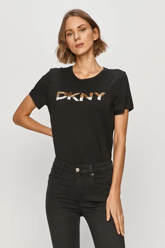 czarny Dkny - T-shirt P0JWSDNA Damski