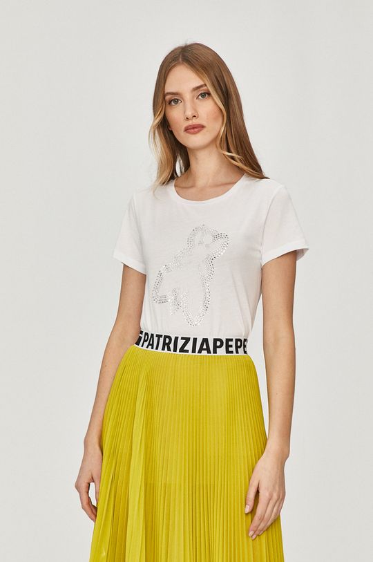 biały Patrizia Pepe - T-shirt Damski