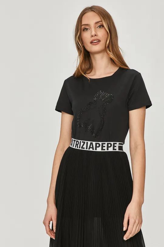 czarny Patrizia Pepe - T-shirt Damski