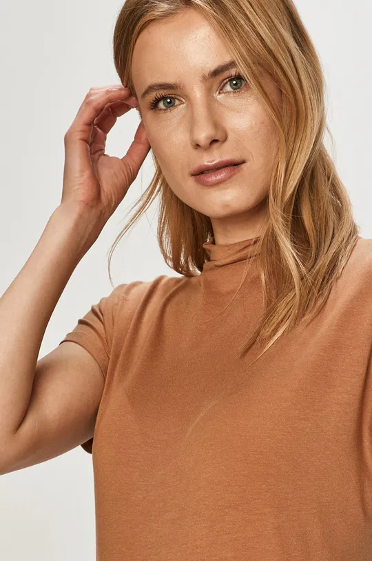 brązowy Vero Moda - T-shirt Damski