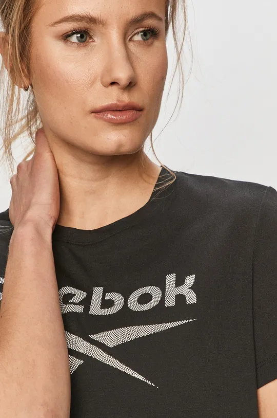 czarny Reebok - T-shirt GI6851