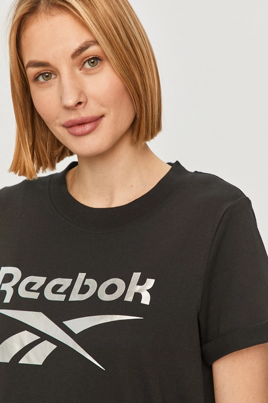 czarny Reebok - T-shirt GU2573