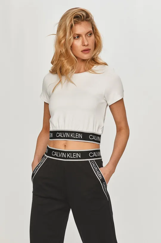 biały Calvin Klein Performance - T-shirt Damski