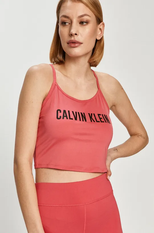 różowy Calvin Klein Performance - Top Damski