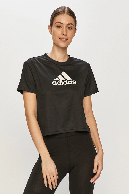 czarny adidas T-shirt GL3830 Damski