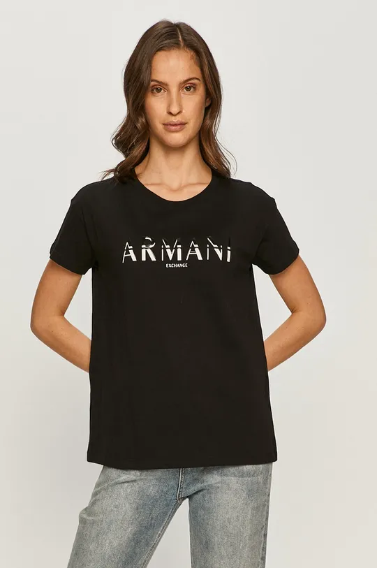 czarny Armani Exchange - T-shirt 3KYTGD.YJG3Z Damski