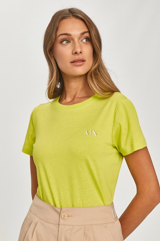 zielony Armani Exchange - T-shirt 3KYTGE.YJ9MZ Damski