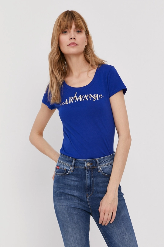 granatowy Armani Exchange T-shirt 3KYTGV.YJ73Z Damski