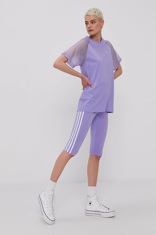 Футболка adidas Originals фіолетовий