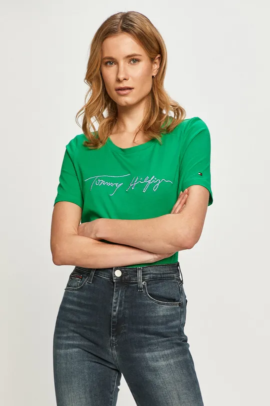 zielony Tommy Hilfiger - T-shirt