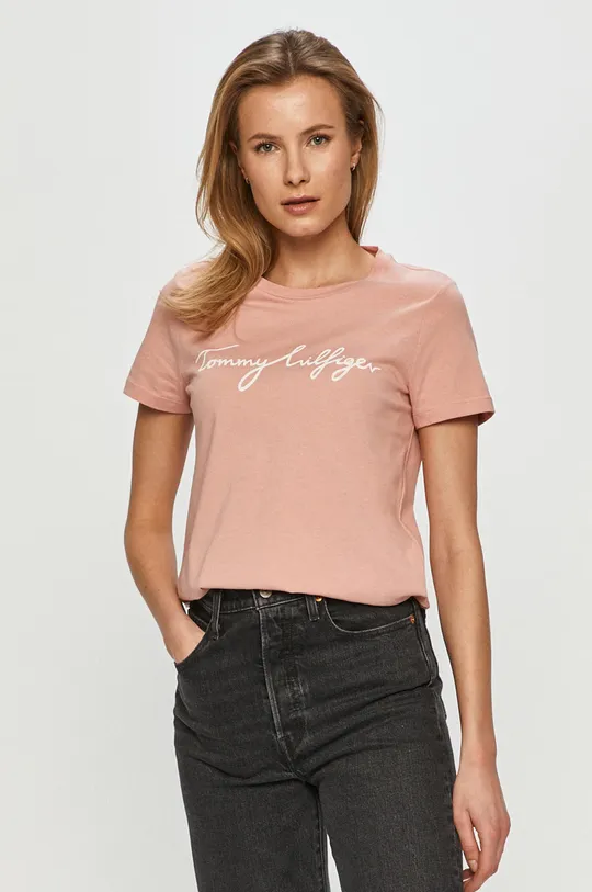 rózsaszín Tommy Hilfiger - T-shirt Női
