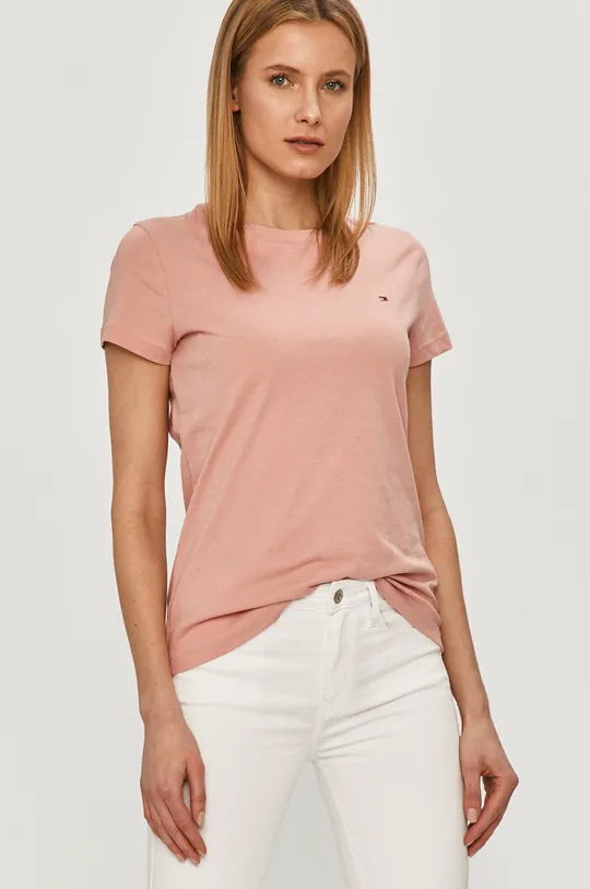różowy Tommy Hilfiger - T-shirt Damski