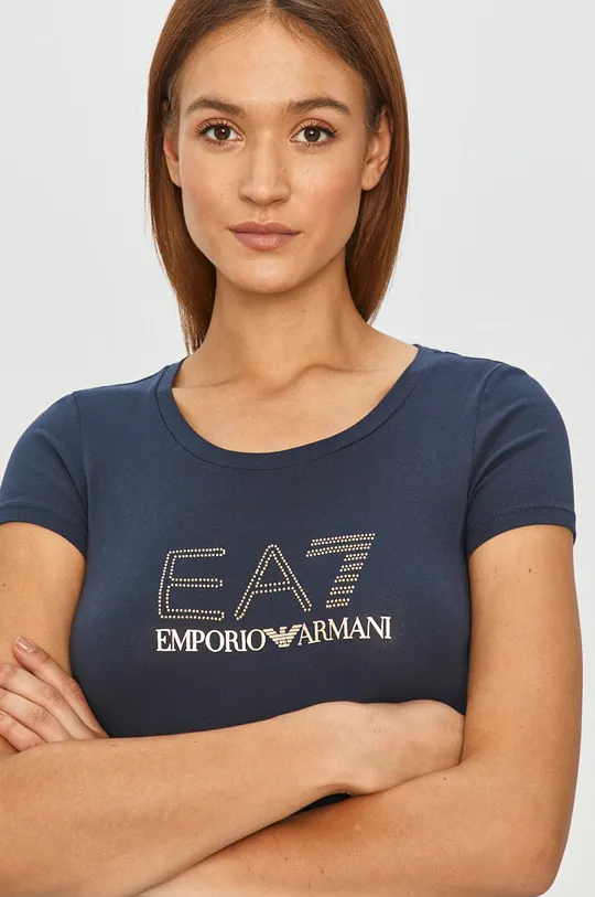 granatowy EA7 Emporio Armani - T-shirt 3KTT26.TJ12Z