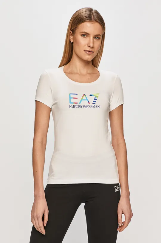 biały EA7 Emporio Armani - T-shirt 3KTT29.TJAPZ
