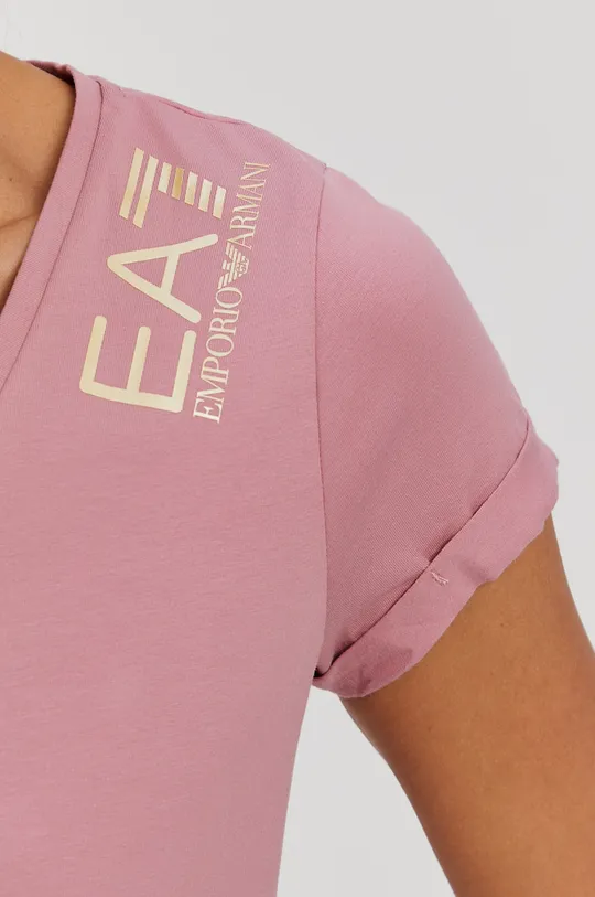 różowy EA7 Emporio Armani T-shirt 3KTT14.TJ29Z