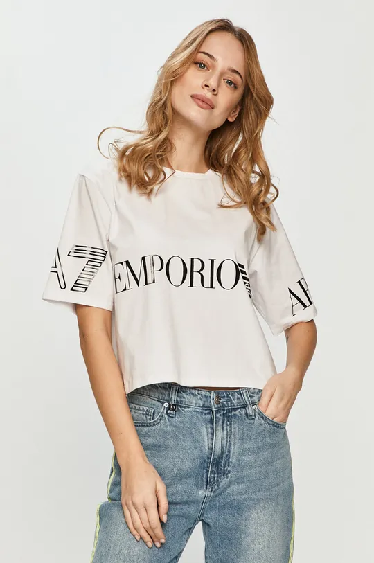 biały EA7 Emporio Armani - T-shirt 3KTT18.TJ29Z