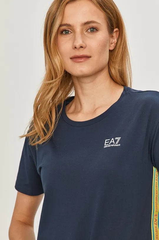 granatowy EA7 Emporio Armani - T-shirt 3KTT21.TJ29Z