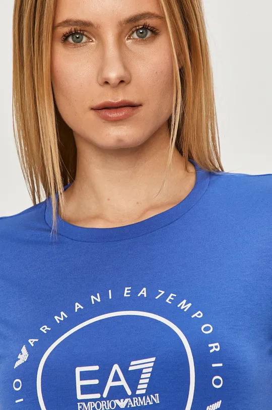 niebieski EA7 Emporio Armani T-shirt 3KTT22.TJ1TZ