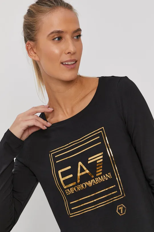 czarny EA7 Emporio Armani T-shirt 3KTT33.TJ28Z Damski