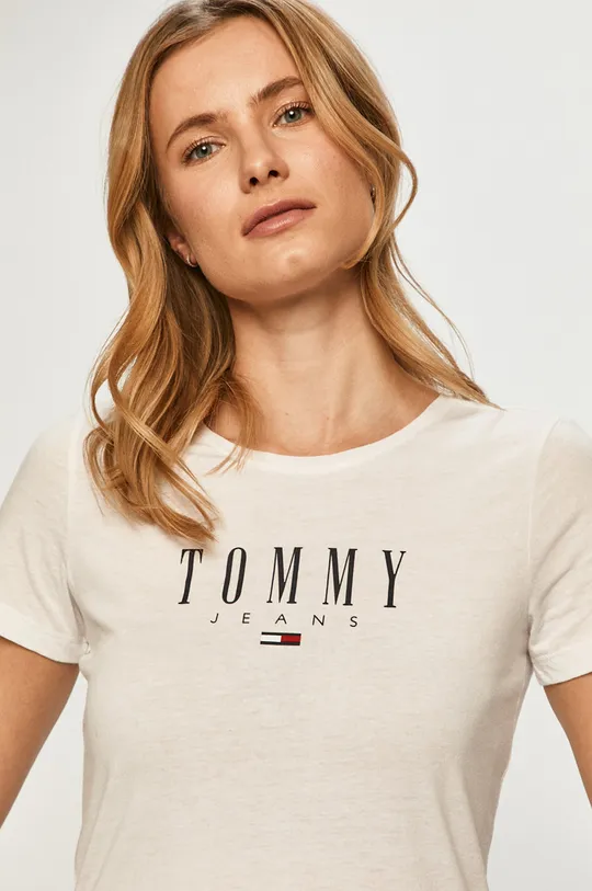 biały Tommy Jeans T-shirt DW0DW09926.4891 Damski